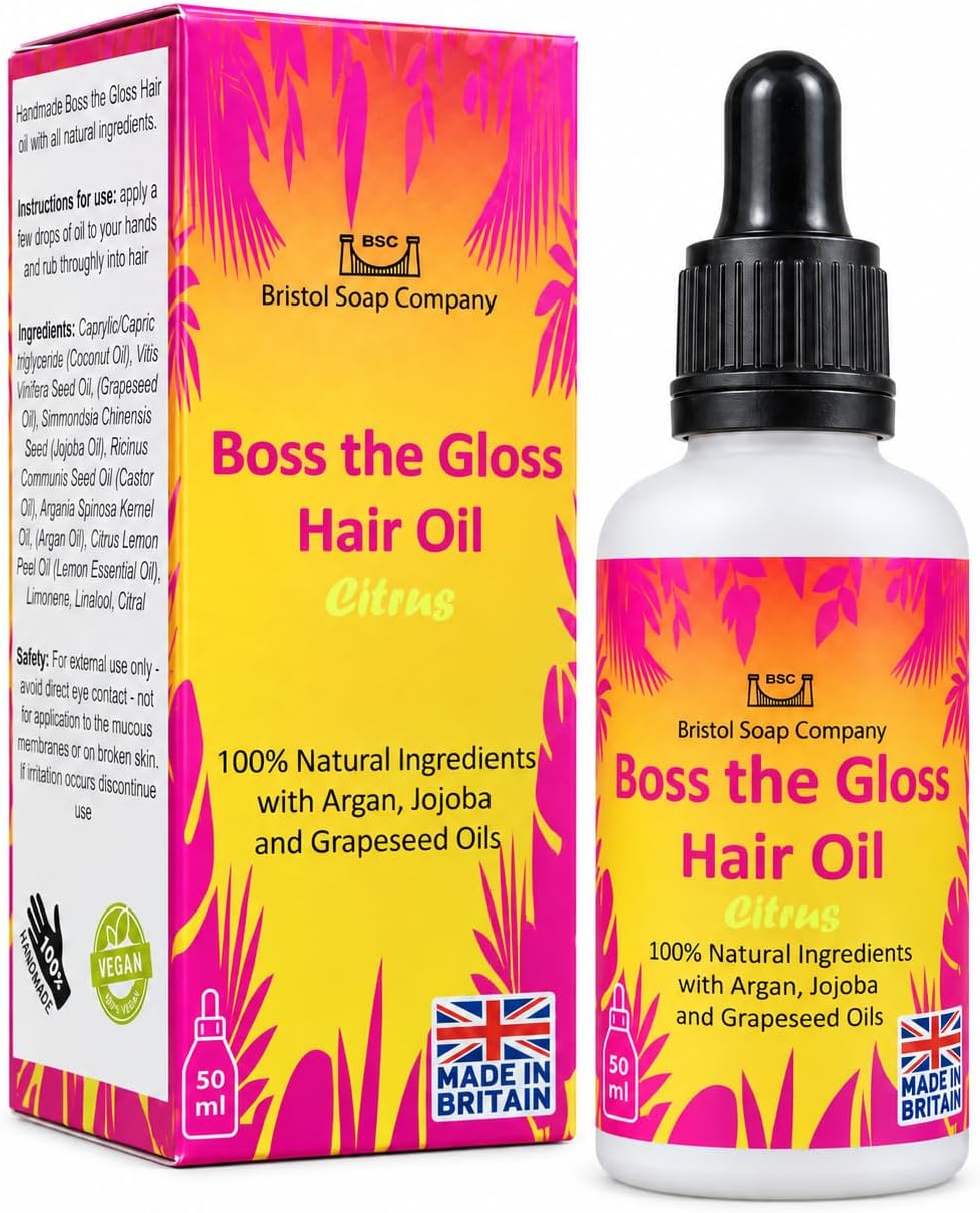 Boss the Gloss Hair Oil · Citrus — original Bristol Soap Company product photograph