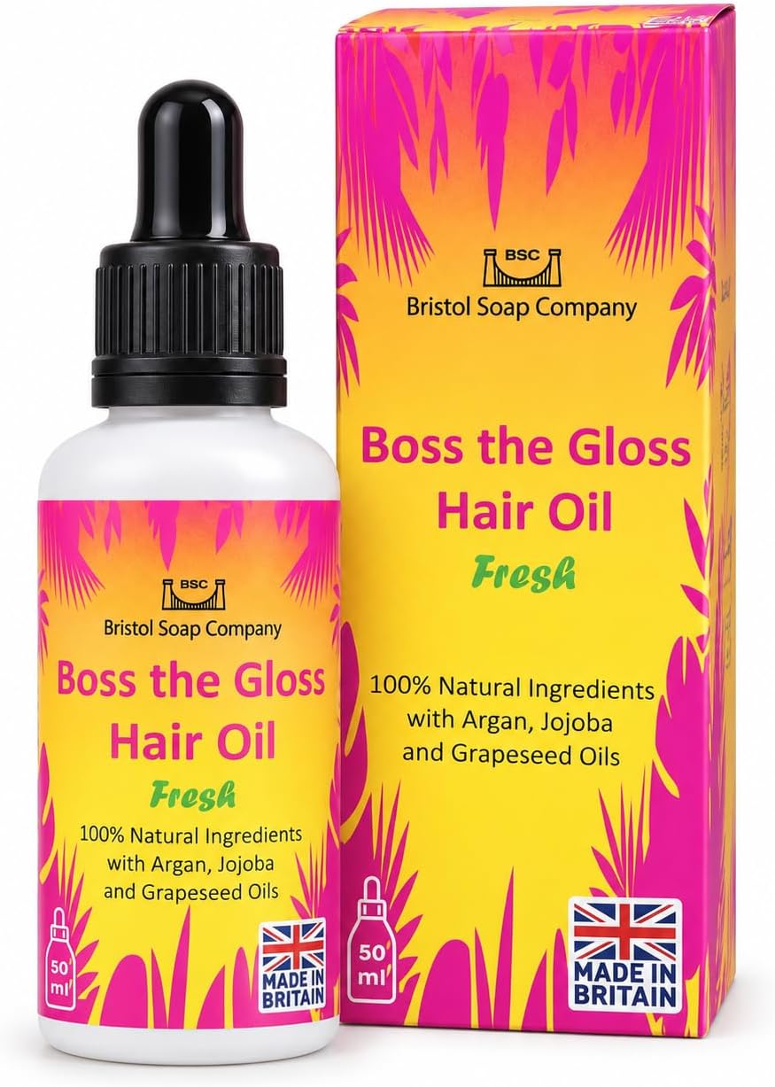 Boss the Gloss Hair Oil · Fresh — original Bristol Soap Company product photograph