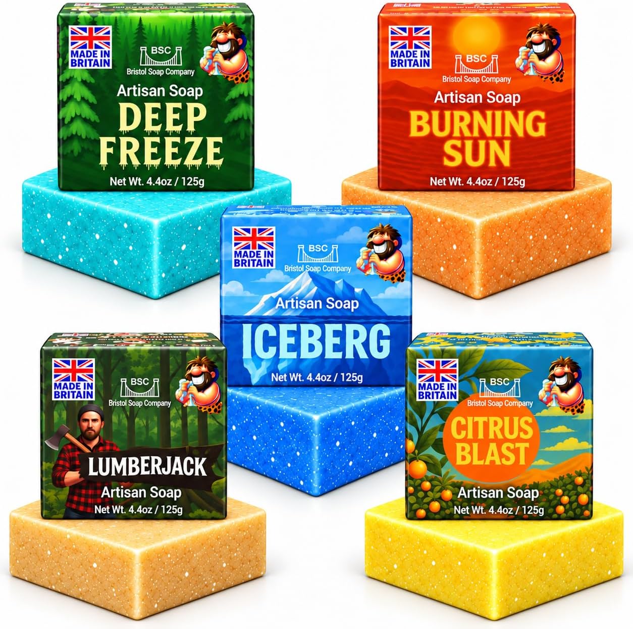 Man Bar Pack 1 — original Bristol Soap Company product photograph